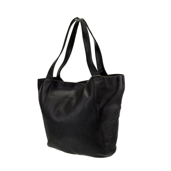 Coach Vintage Lexington Tote Bag 4181 Black Leather Shoulder 90's Made in Italy - Picture 4 of 17